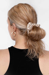 Midi Silk Scrunchie | Champagne